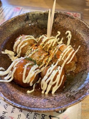 Takoyaki  at Shinsekai Paprika Shokudo Vegan in Osaka