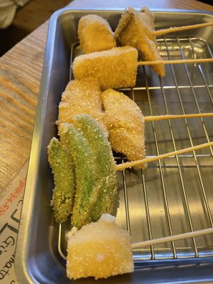 Fried vegetables etc  at Shinsekai Paprika Shokudo Vegan in Osaka