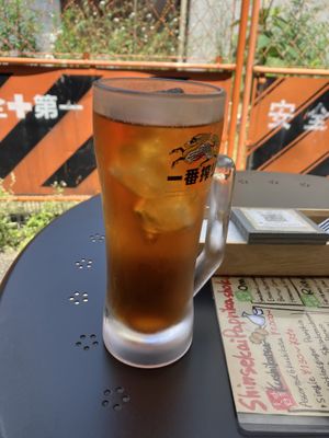 iced rooibosh teaa  at Shinsekai Paprika Shokudo Vegan in Osaka