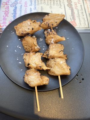 yakitori skewers !!!  at Shinsekai Paprika Shokudo Vegan in Osaka