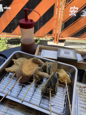 5 Kushikatso  at Shinsekai Paprika Shokudo Vegan in Osaka