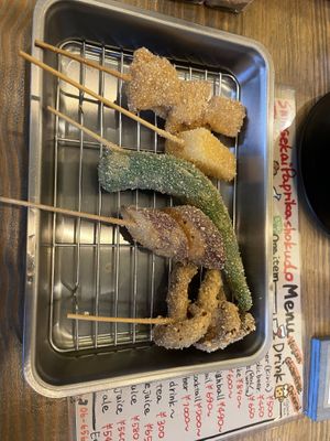 Assorted Kushikatsu   at Shinsekai Paprika Shokudo Vegan in Osaka