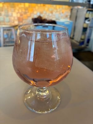 Umeshu soda at Shinsekai Paprika Shokudo Vegan in Osaka