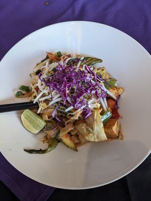 Drunken udon noodles with tofu at Thai Ginger Bistro in Appleton