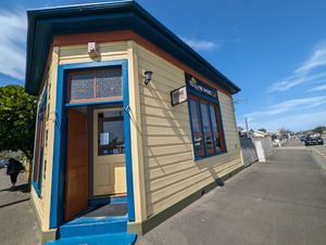 Outside at The Yellow House Cafe in Whanganui