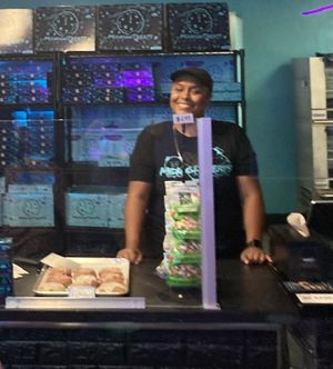 Counter with cookies  at MidnighTreats in Alexandria