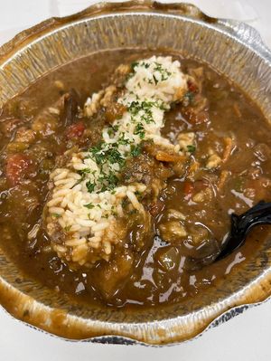 This vegan gumbo is delicious!   at Taste Of Vegan Soul in Charlotte