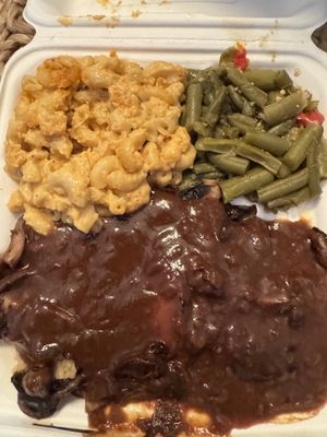 Mushrooms and gravy…best mac n cheez and green beans were amazing!   at Taste Of Vegan Soul in Charlotte