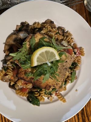 Tofu piccata with GF pasta  at The Cider Mill in Syracuse