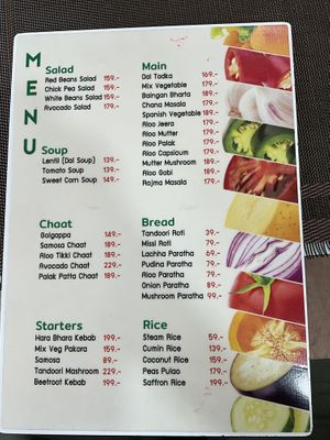 Vegan Menu  at Maa in Bangkok