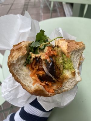 Mixed vegan and kimchi special banh mi  at Earl's Sandwiches in Brighton
