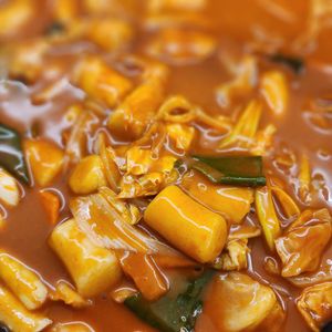 It's sweet and spicy tteokbokki. at VEGANCHAN in Seoul