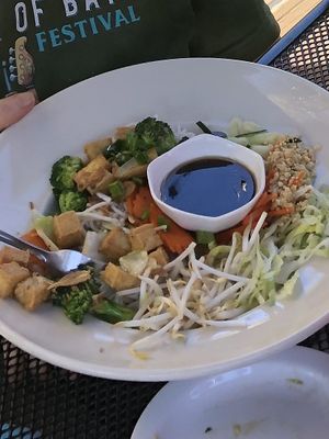 Tofu and vegetables with rice noodles   at Pho Bay in Georgetown