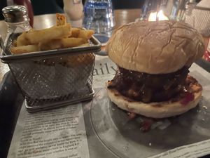 Moving mountains burger   at The Arts Bar in Windermere