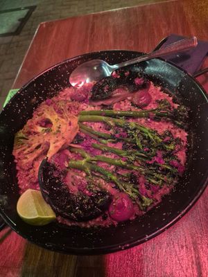 Vegan Paella (no flash) at La Farola in North London