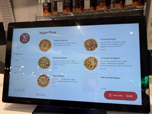 Generous vegan pizza menu!  at 90 Second Pizza in Washington