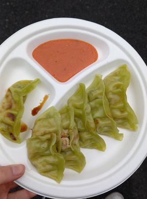 veganmania: momo dumplings @himalayamomod at Vegane Gesellschaft Österreich in Vienna