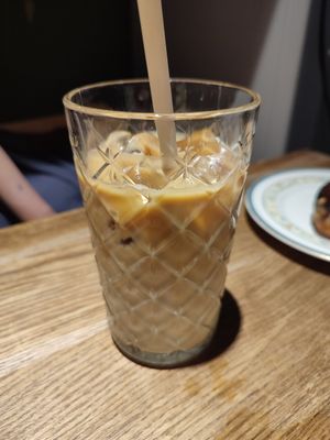 iced coffee latte at Round Kamppi Café in Helsinki