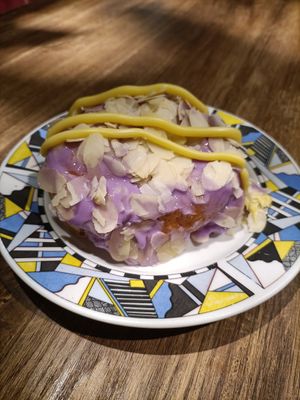 Blackberry Lemon Pie donut at Round Kamppi Café in Helsinki