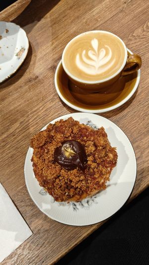 Father's day special and a cappuccino at Round Kamppi Café in Helsinki