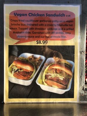 Vegan crispy chicken sandwich at Hugo's Tacos - Atwater Village in Los Angeles