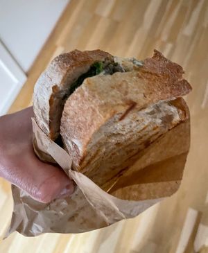 Vegan panini  at Konsjös in Copenhagen