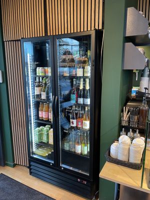 DRYK plant milks in bottom left  at Konsjös in Copenhagen