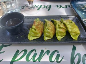 Gyozas at Matchmama in Lisbon
