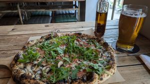 Tartufo pizza at Pizza by Vinnie - The Oil Basin Brewhouse in Worcester