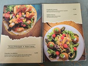 Menu at Dona Sardinha in Luso