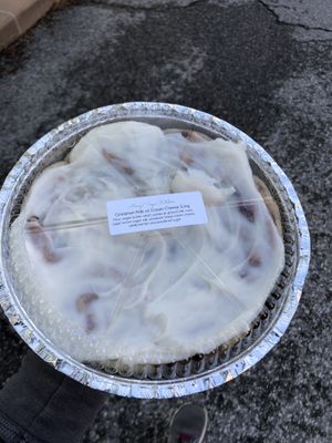Cinnamon rolls from Mary’s Vegan Kitchen at Farmers Market in Fayetteville