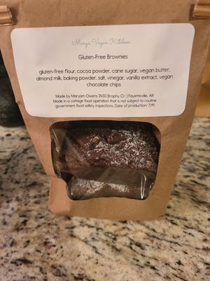 Gluten free brownies at Farmers Market in Fayetteville