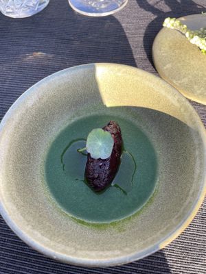 Beetroot, vegetable broth   at Restaurant Wannee in Leeuwarden