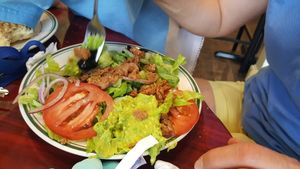 small sweet onion teriyaki salad (big portion) at Green Lotus Cafe in Hyannis