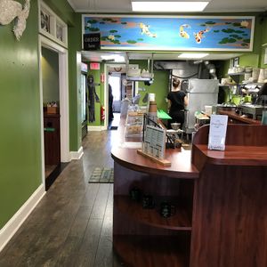 Front counter at Green Lotus Cafe in Hyannis