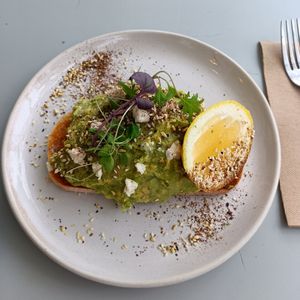 smashed avo - surprisingly bland at Milki & Miller in Boronia