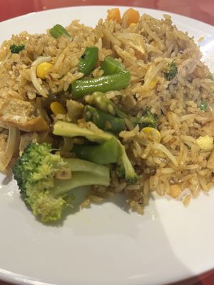 Curry fried rice   at World Vegan Cuisine in St Petersburg