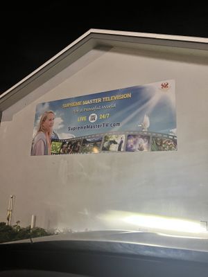 Supreme master advertisement   at World Vegan Cuisine in St Petersburg