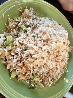 Vegan pineapple fried ricee  at Koriander in Corvallis