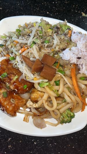 My plate with everything   at Koriander in Corvallis