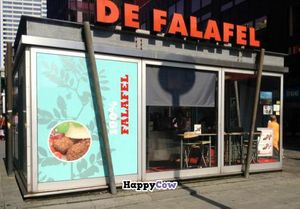 De Falafel stall at the east end of the Binnewegplein at De Falafel in Rotterdam