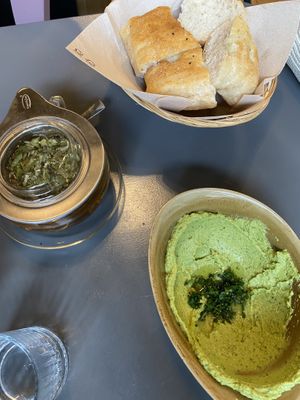 Green hummus   at Helga in Konstanz