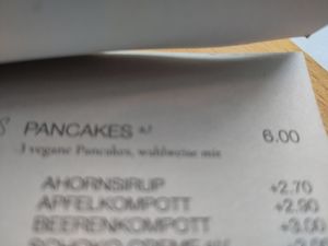 Pancakes Menü at Helga in Konstanz