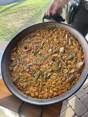 Seasonal Vegetable Paella  at El Caldero in Gran Canaria