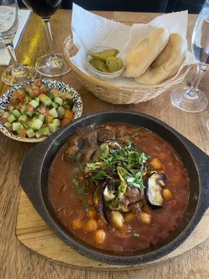 Vegan shakashura - chickpea and aubergine bake   at Feinberg's in Berlin