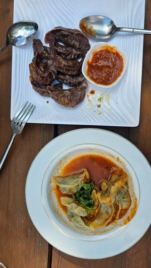 Momos at Kyampa - The White Lotus Cafe in Lalitpur