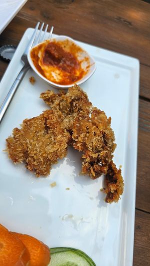 Mushroom wings at Kyampa - The White Lotus Cafe in Lalitpur