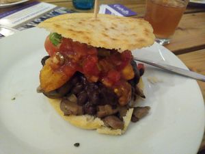 Arepas burger at Arepas Pa ti Pa mi in Mainz