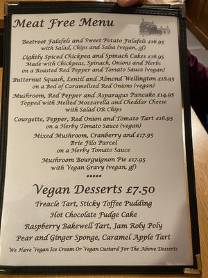 Extensive menu.   at Royal Oak  in Harrogate