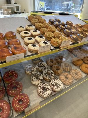 Fully vegan donuts  at Areca Bakery in Barcelona